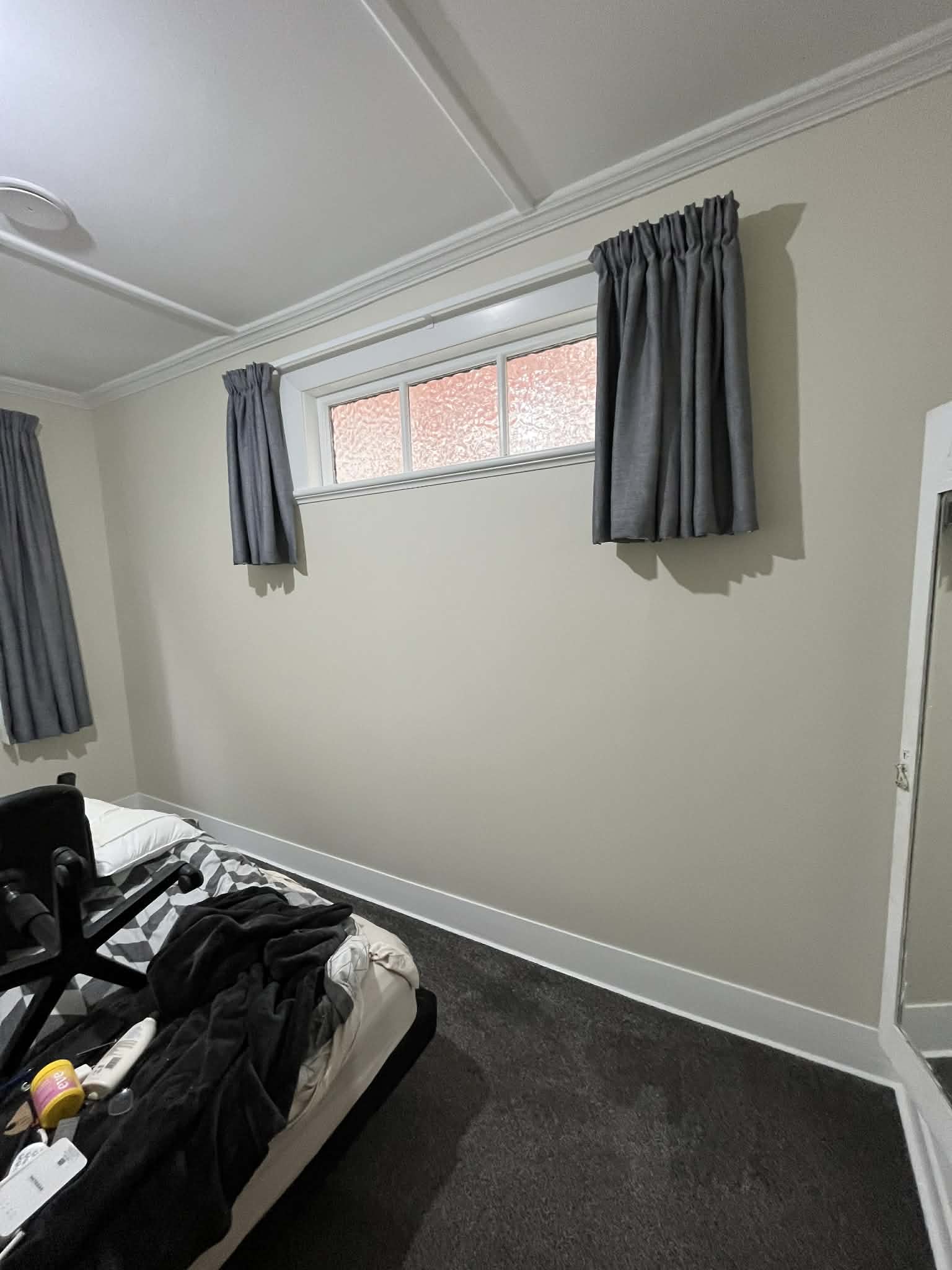 Bedroom repaint finished in Dunedin — clean, modern finish after painting