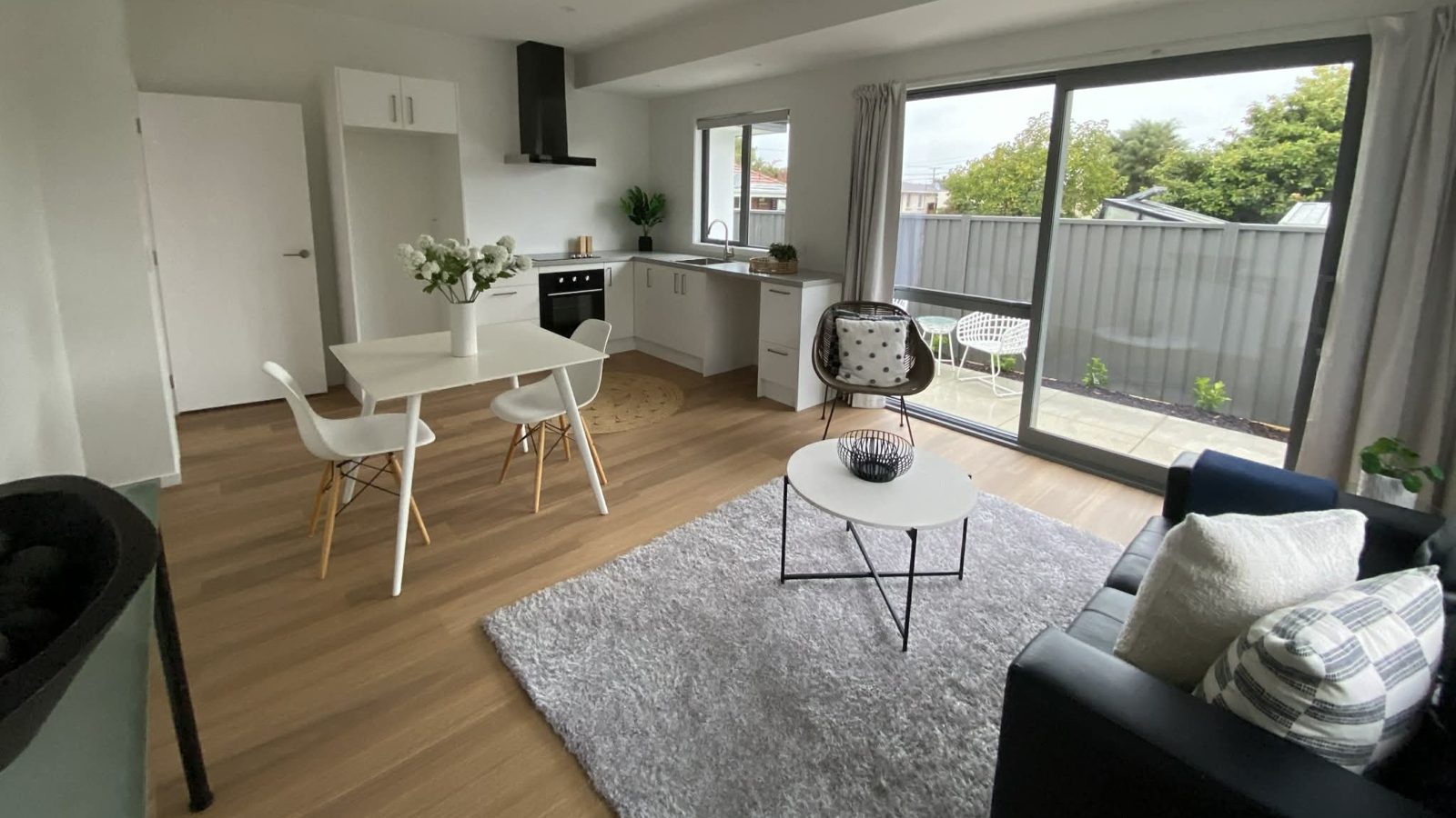 Bright finished new build kitchen and living area painted by TKR Painting